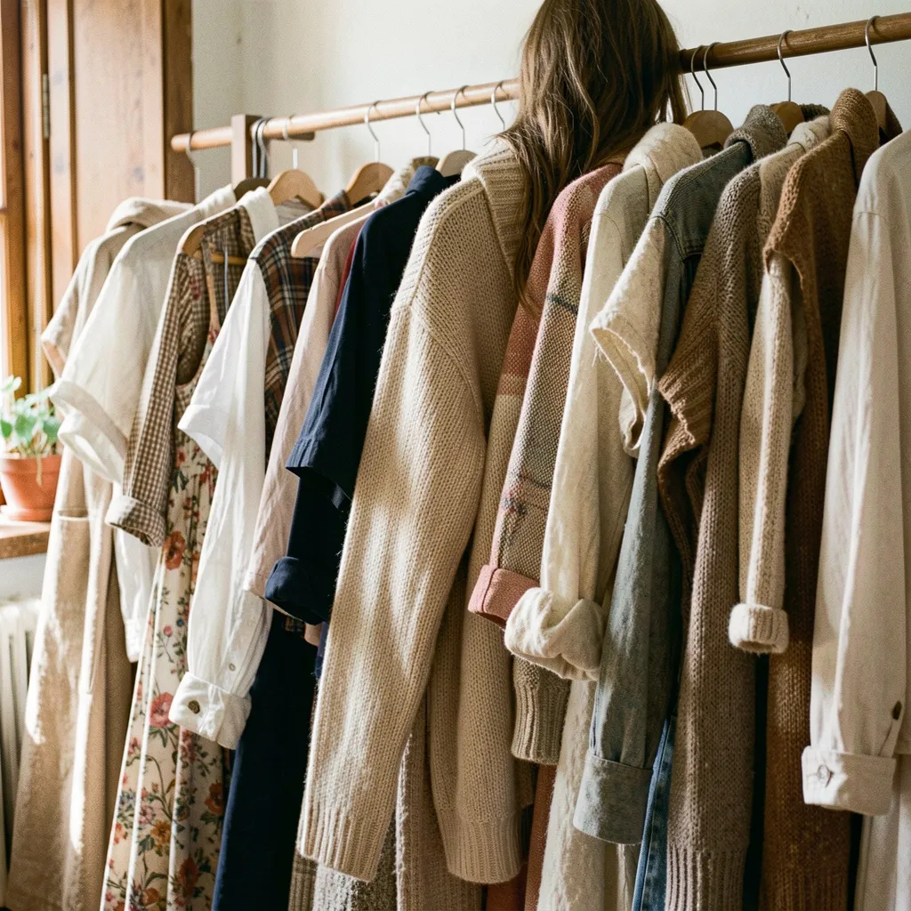 Naturlig stilsfotografi av garderobe