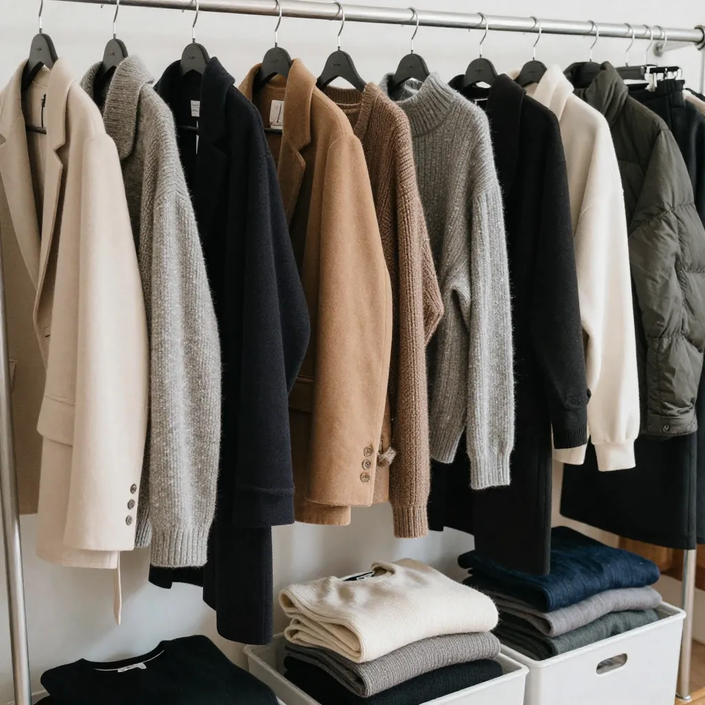 Naturlig stilsfotografi garderobe